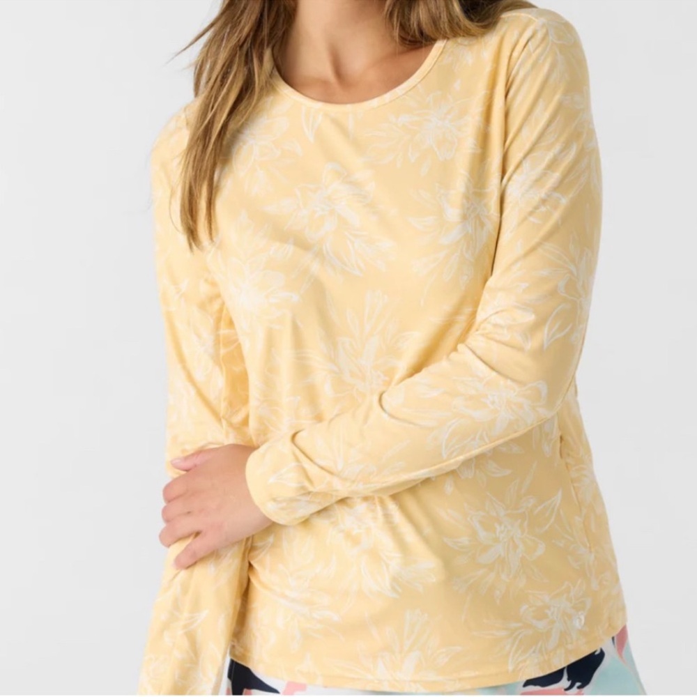 Hang ten Women sun tee SPF 50 yellow ray color 
Size L